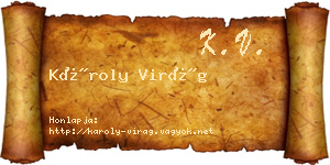 Károly Virág névjegykártya